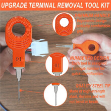 Terminal Removal Tool Kit Terminal Pin Removal Tools Terminal Connector Removal Tools for Vehicle, Motorcycle 41+1Pcs
