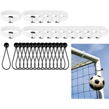 Set di Fissaggio per Rete da Calcio con Cinghia di Attacco Cinghia Elastico per Reti da Porte da Calcio Tende Rvs Campeggio 30 Pezzi