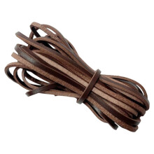 Cordón Plano para Hacer Joyas, Cuerda de PU de 1/8 con Lados Suaves y de Gamuza, Suministros de Manualidades para Collar, Llavero 10m