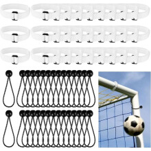 Set di Fissaggio per Rete da Calcio con Cinghia di Attacco Elastica per Reti da , Porte da Calcio, Tende da Campeggio 60 Pezzi
