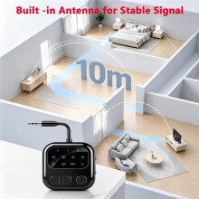 6.0 Receiver Transmitter for AptX-Adaptive Audio Adpater Dual Stream Music Wireless Adapters for Car Airplane