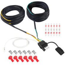 35FT 4 Pin 5 Wire Trailer Wiring Harness,Wishbone Trailer Light Kit with Connector Plug for Tail,Brake and Turn Signals