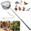 Chicken Net Catcher Foldable  & Leg Hook Replaceable Adjustable Thickened Pole Humanely Captures for Chicken,Fish 2