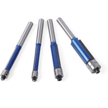 4pcs 1/4′′ Flush Trim Bit Woodworking Milling Cutter for Wood Bit Face Sh TriMill Tools Carbide Cutter End Mill