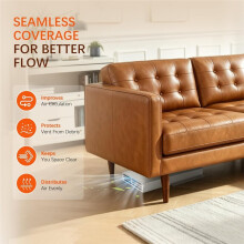Sideways Floor Vent Extender for Under Furniture, Adjustable 11.9"-23" Aluminum Air Vent Deflector for Under Bed Sofa