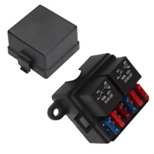 Relay Box 2 Slots Relay Block 6 Way ATC/ATO Fuse Relay Box Fuse Block with Relay Universal Waterproof Kit for Car