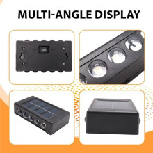 2pcs Solar Outdoor Wall Light Waterproof Garden Decor Lights  Down Light Wall Waterproof Wall Washer Solar Lamp