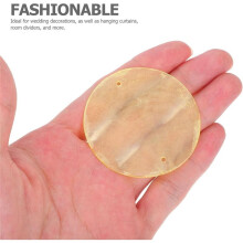 30pcs Capiz Sea Shells Pendant Beads Yellow Mica Disc Charms Flat Round Shape, Versatile Use for DIY Accessories