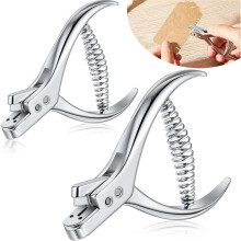 2 Pieces Pattern Notcher Stainless Steel Paper Notcher Punch Tool for Cloth Fabric DIY Garment Paper Notcher Pattern