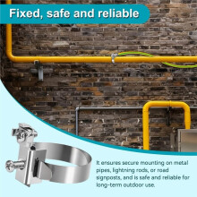 Earthing Clamp Earth Band Grounding Clamp (4 Pieces, 8-52 mm) Grounding Band Clamp Made, for Distributor,Cable Binding