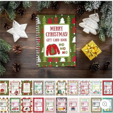 Libro de Tarjetas de Regalo Navideñas, Regalos para Nietos, Niños, Mujeres, Sorpresas en Cada Página, Folleto de Tarjetas de Regalo DIY