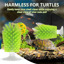 Brosse de Nettoyage pour Aquarium de Tortue avec Ventouse, Outil de Décoration D'Aquarium pour L'Entretien de la Carapace et Accessoires