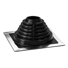 Rubber Roof Pipe Flashing Boot, Flexible Vent Pipe Sleeve with Metal Base, for Roof Ventilation and Exhaust Pipes