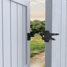 Fechadura de Portão de Alta Resistência, Fechadura Automática de Fechamento Sozinho para Cerca de Madeira/Vinil, com Parafusos de Montagem