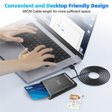 Czytnik NFC Type-C 2-w-1 Multi IC ID Card Reader do Bezpiecznego Uwierzytelniania