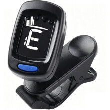 Clip- Guitar Tuner with LCD Display for Fast and Accurate Tuning. Suitable for Guitar, Ukulele, Bass, Violin Black
