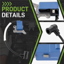 A411001750 Module de Bobine D'Allumage pour Souffleurs de Feuilles pour ECHO PB-2520 PB2520 PB 2520 avec Filtre à Carburant, Bougie D'Allumage et