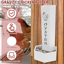 2Pcs Set Chicken Grit and Oyster Shell Feeder with Lid for Precise Feeding in Chicken House