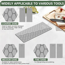Diamond Whetstone Set, Sharpening Discs with Honeycomb Surface Plates, Coarse to Extra Fine 600/1000/1200 Grit
