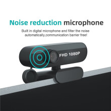1080P Noise Reduction Auto- USB Webcam Video Beauty Camera Privacy Protection for Live Broadcast Conference Work