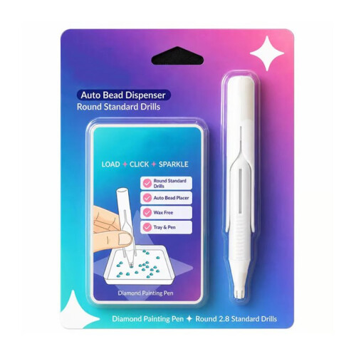 Automatic Wax , Refillable Ergonomic Diamond Art Drill Pen for DIY Crafts C 2