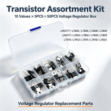 50PCS Voltage Regulator KIT 10 Values LM317T L7805CV L7806 L7808 L7809 L7810 L7812 L7815 L7818 L7824 to-220 Stabilivolt