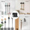 Set da 5 Organizer per Scope e Mop da Appendere al Muro, Supporto per Scope Autoadesivo da Montare A Parete Senza Forare e Mantiene 6