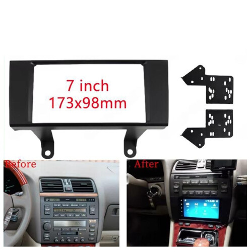 Painel de Rádio de Carro Double Din de 7 Polegadas para  LS400 para  Celsior 1995-2000 Kit de Painel de Instrumentos 1