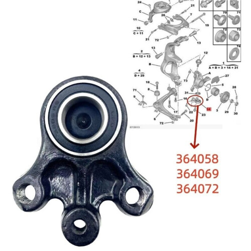 364058 364069 364072 for  407  308 Lower Control Arm  Joint 2