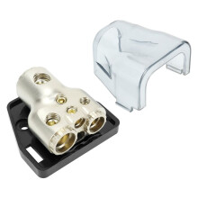 Peças de Automóveis, Modificação de Áudio: Divisor 1-para-4 com Parafusos Revestidos de Níquel, Caixa de Junção com Tampa À Prova D'Água