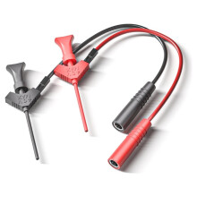 Cleqee P1511B Testkabel, 2mm Durchmesser Schwanzloch zu DuPont-Stecker mit Testhaken für Elektrische Tests
