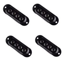 4pcs Smoked Black Lens Yellow LED Side  Clearance Light for  12V-24V Trailers Trucks Caravans Boat