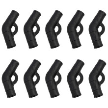 10-Pack Tent Pole Joint Connectors, 130 Plastic Elbow Fittings for Curved Frame Repair, 19x16mm