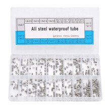 Kit D'Outils de Montre avec 500 Pièces de Tubes de Boîtier, 20 Tailles de Pièces de Rechange en Métal pour Réparation Professionnelle
