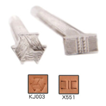 Lederstempel, 2 Stück Professionelles Stempelwerkzeug-Set X551 KJ003 Zwei Verschiedene Stempel-Set-Designs für Bastelarbeiten