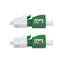 2Pcs LC/APC Fiber Attenuator LC/APC Optical Attenuator Flange Adapter FTTH Fiber Optic Attenuator Female to Male 17dB