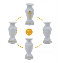 Waterproof Cemetery Grave Vase Resin Memorial Flower Holder Outdoor Grave Decoration for Garden Remembrance B