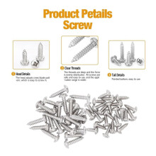 200pcs Car U-Shaped Clip and Screw Combination Kit, 6/8/10/12 Combination Internal Decoration Fasteners with Screws