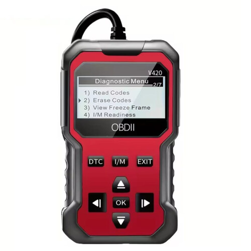 V420 OBD2 Diagnosescanner, Uitgebreide OBD2 Codelezer Voertuiginformatie Accuspanning Test Tool 2