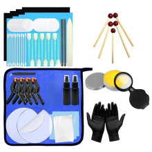 Trading Card Cleaning Kit 19-in-1 Professional Polishing Restoration Kit Includes Magnifier Gloves Clamps