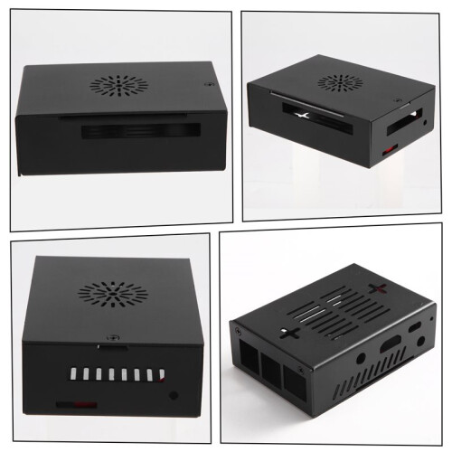 For OrangePi 4PRO Metal Case Enclosure for OrangePi 4PRO Compatible Expansion Board Fan Active Cooling EU Plug 2