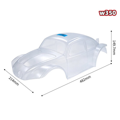 Red Spider per Materiale PC Beetle, Corpo Universale 1/8 1/10, Passo 313-360mm per Veicoli RC Short Course e Crawler 1