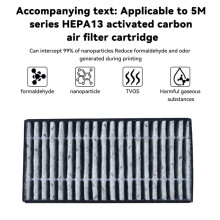 2st Luftfilter för Flashforge Creator 5 / 5 Pro HEPA13 Aktivt Kol för Flashforge C5 3D-Skrivarens Delar
