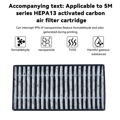 2 Stück Luftfilter für Flashforge Creator 5 / 5 Pro HEPA13 Aktivkohle für Flashforge C5 3D-Drucker Teile