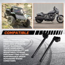 Motorcycle Clip Handlebars Set Adjustable 35mm Clip-Ons Bars for Cafe Racer Sportbike Black
