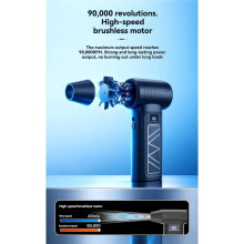 S12 Portable Handheld Air Blower,90000RPM High Speed Cordless Dust Blower with LED Light, Air Duster