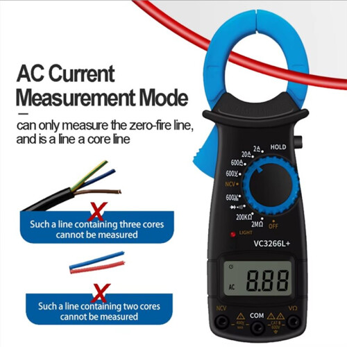 Digital Clamp Meter Multimeter Tester VC3266L+ Pocket Multi Tester for Current Voltage Resistance Measurement 1