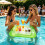 Inflatable Pool Bar: Outdoor Serving Bar with Drain Plug, Ice Table Drink Cooler for Parties 5