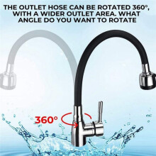 304 Stainless Steel Kitchen Faucet with Silicone Hose Adjustable No Electricity Required Kitchen Sink Faucet