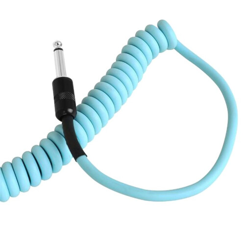 6m Coiled Guitar Cable L-S Coil Electric Instrument Cable Curly Instrument Cable Stretchable 2